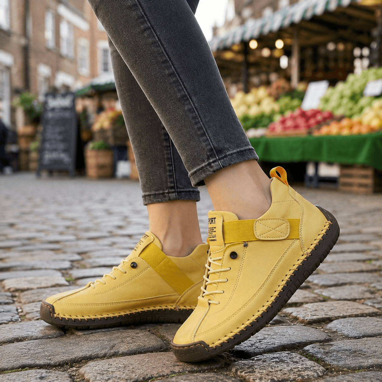 Women’s Wide Fit Leather Lace Up Ankle Shoes Waterproof Casual Boots