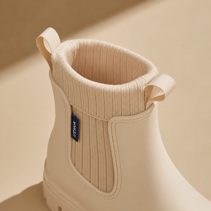 Women’s Waterproof Chelsea Rain Boots Chunky Sole Ankle Boots
