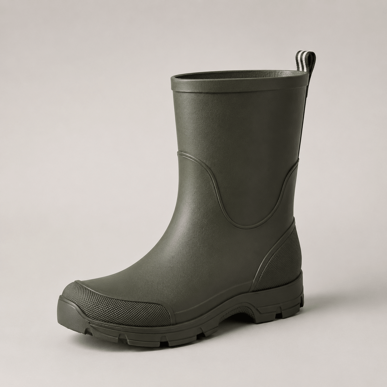 Men’s Waterproof Wellington Boots Mid Calf Rain Boots Round Toe