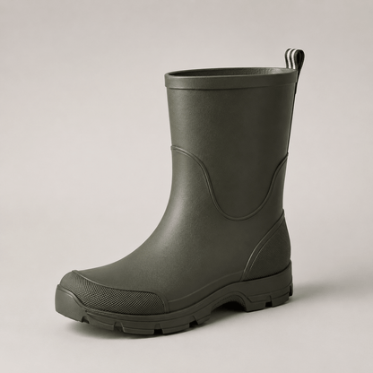 Men’s Waterproof Wellington Boots Mid Calf Rain Boots Round Toe