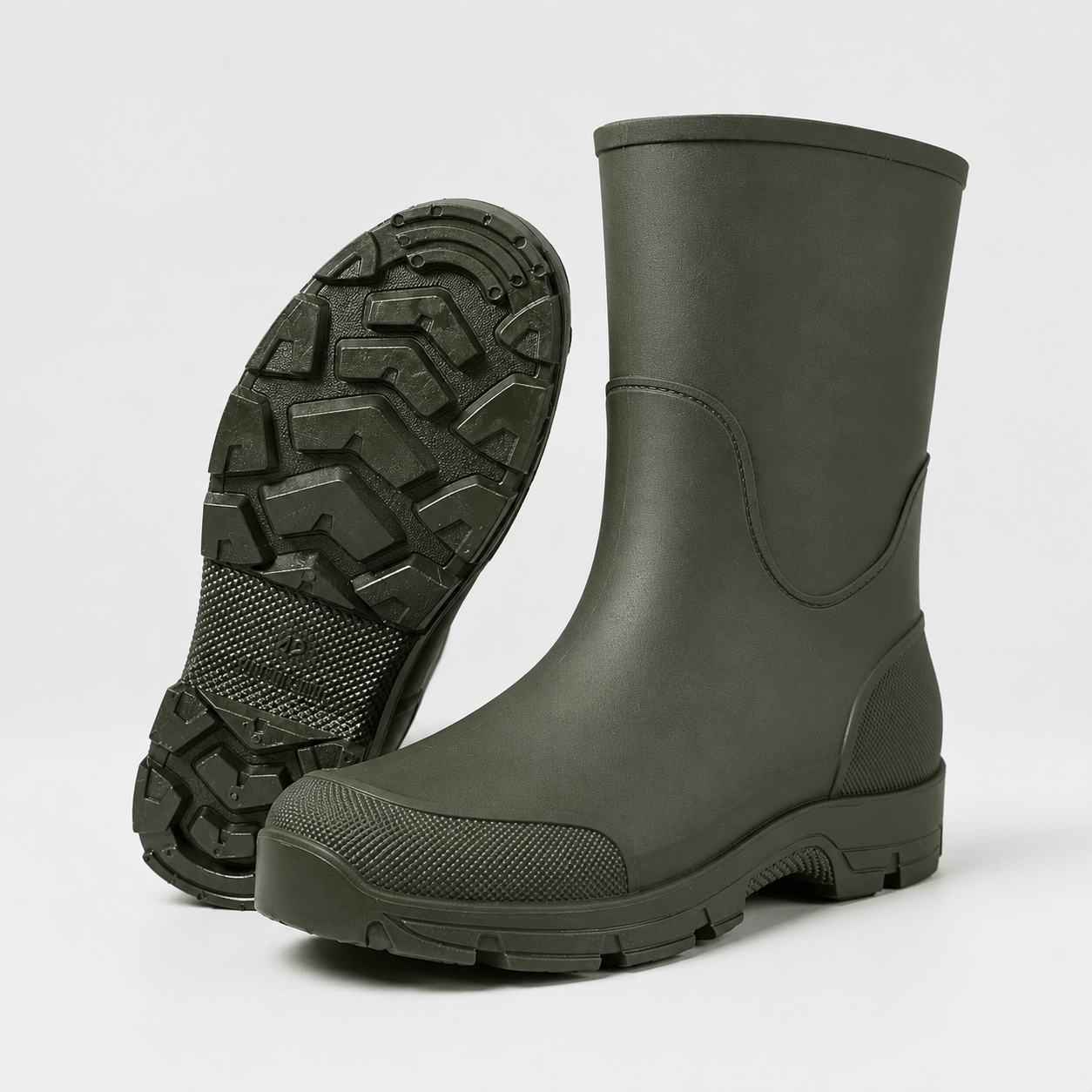 Men’s Waterproof Wellington Boots Mid Calf Rain Boots Round Toe
