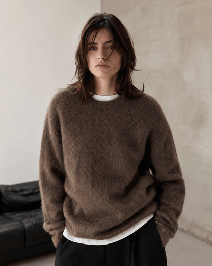 Women’s Loose Fit O Neck Knitted Jumper Long Sleeve Pullover
