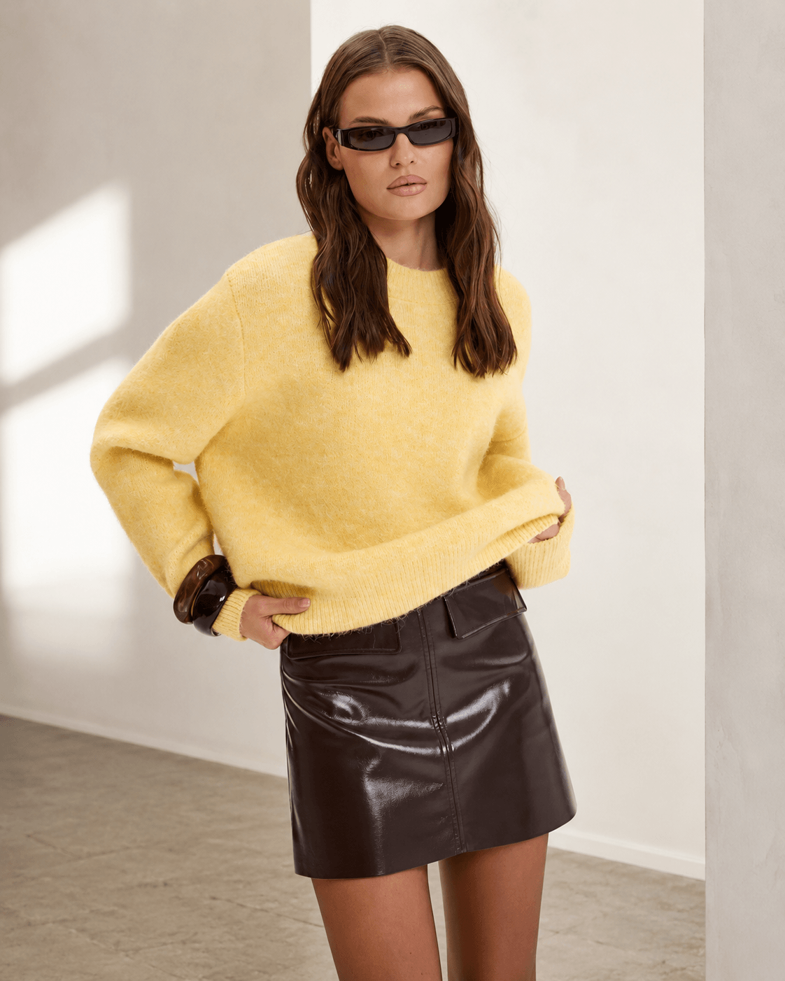 Women’s Loose Fit O Neck Knitted Jumper Long Sleeve Pullover