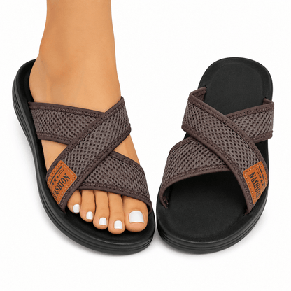 Women’s Mesh Wedge Sandals Open Toe Pull On Summer Shoes