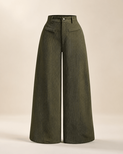 Women’s High Waisted Wide Leg Trousers Full Length Office Trousers