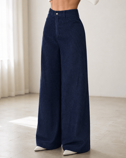 Women’s High Waisted Wide Leg Trousers Full Length Office Trousers