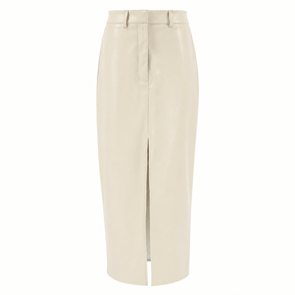 Women’s High Waisted Asymmetric Maxi Skirt Front Split Slim Fit Skirt