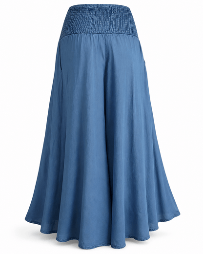 Women’s Elastic Waist Wide Leg Palazzo Trousers