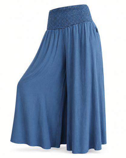 Women’s Elastic Waist Wide Leg Palazzo Trousers