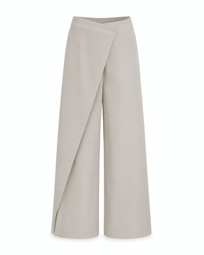Women’s High Waist Asymmetric Wrap Wide Leg Trousers