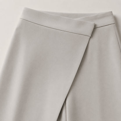Women’s High Waist Asymmetric Wrap Wide Leg Trousers