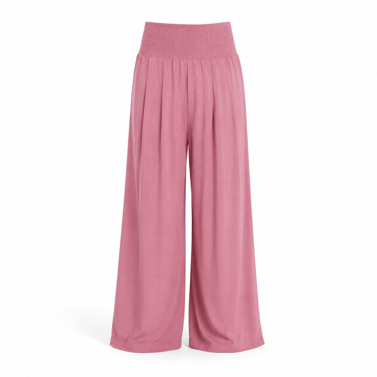 Women’s High Waist Smocked Wide Leg Palazzo Trousers