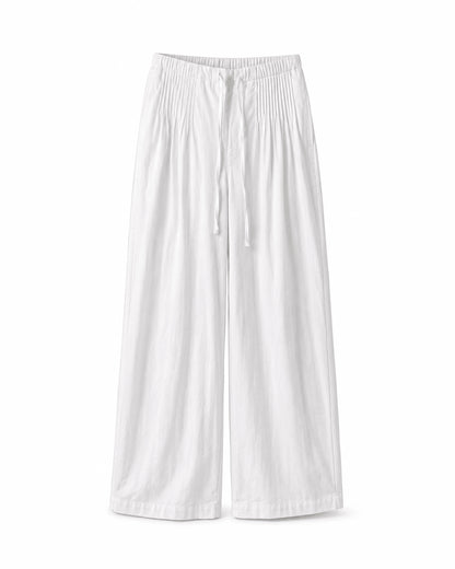 Women’s Elastic Waist Drawstring Wide Leg Trousers