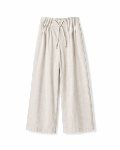 Women’s Elastic Waist Drawstring Wide Leg Trousers