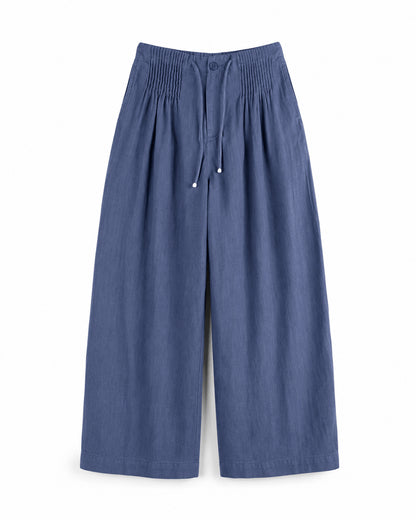 Women’s Elastic Waist Drawstring Wide Leg Trousers
