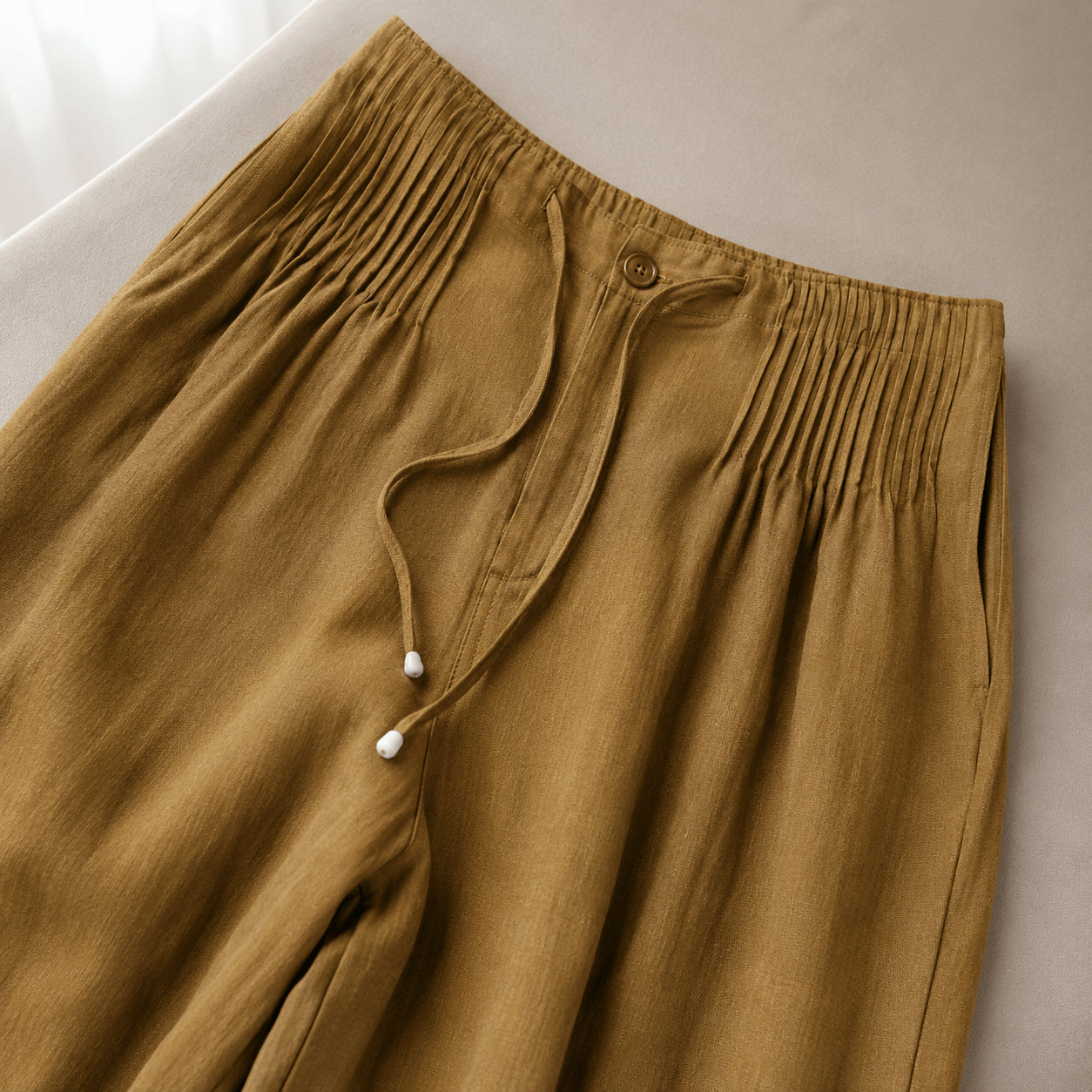 Women’s Elastic Waist Drawstring Wide Leg Trousers