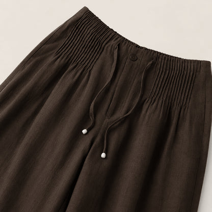 Women’s Elastic Waist Drawstring Wide Leg Trousers