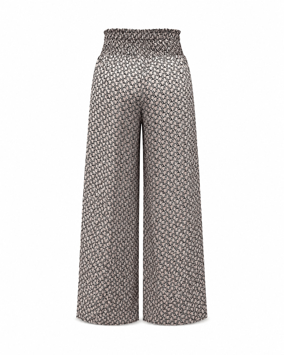 Women’s Printed Drawstring Wide Leg Trousers