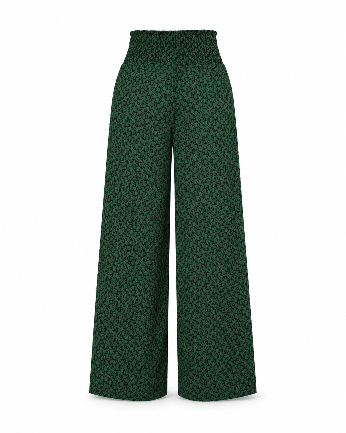 Women’s Printed Drawstring Wide Leg Trousers