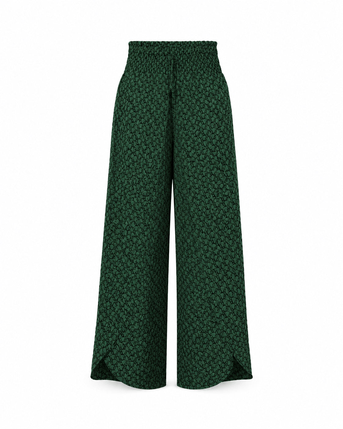 Women’s Printed Drawstring Wide Leg Trousers