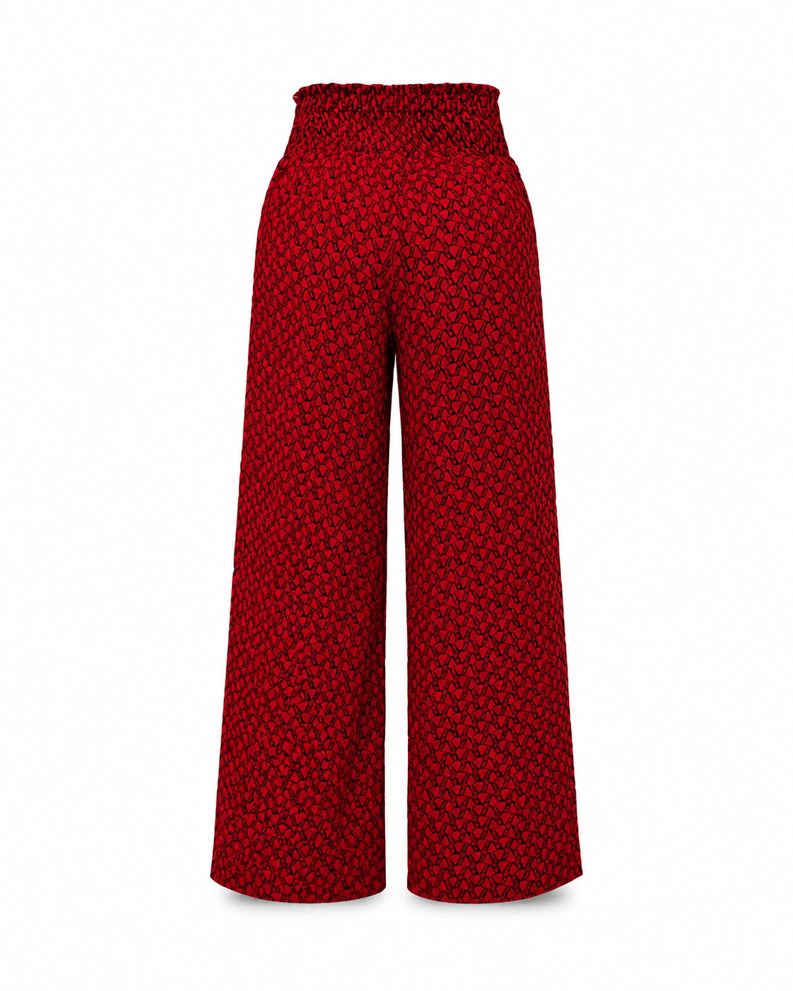 Women’s Printed Drawstring Wide Leg Trousers