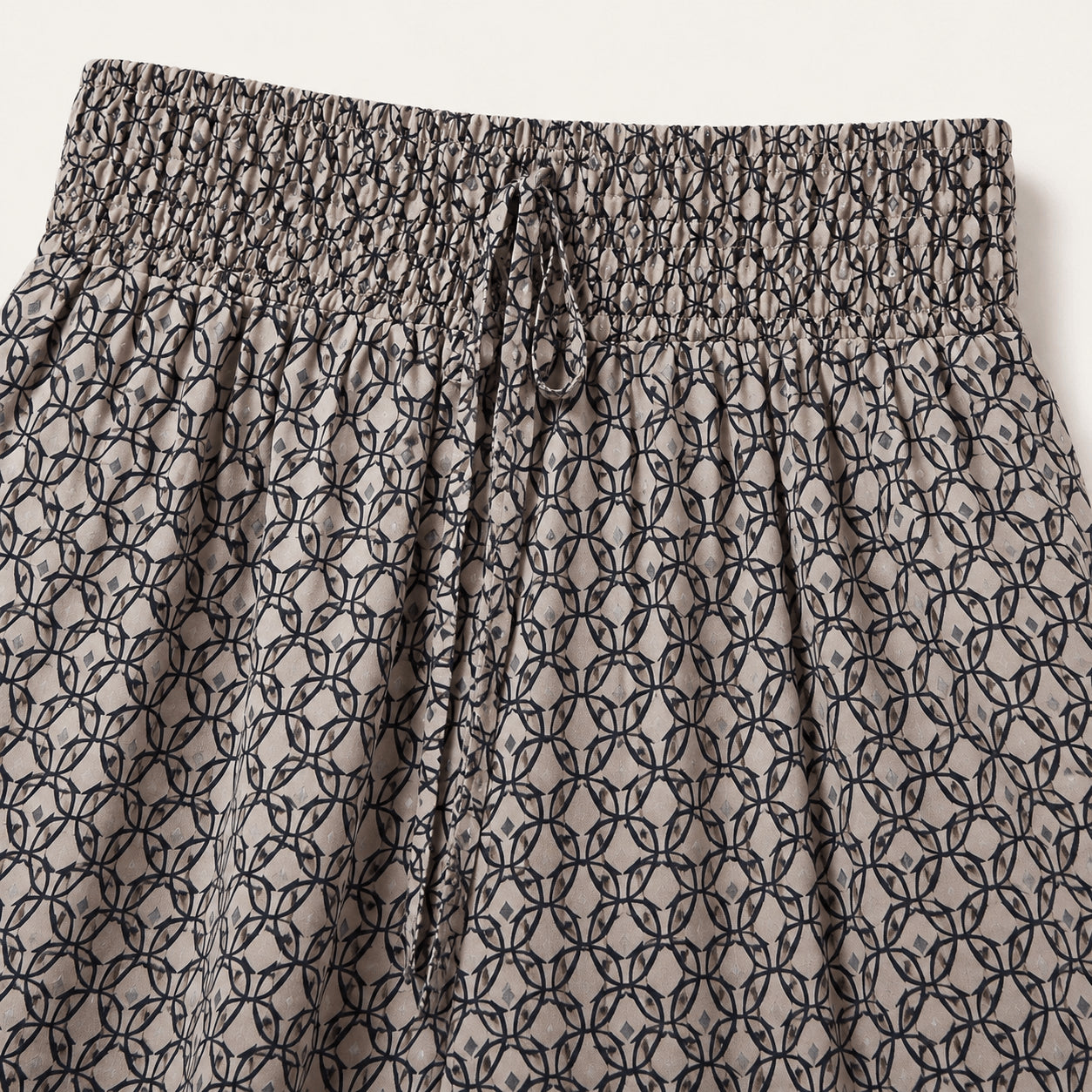 Women’s Printed Drawstring Wide Leg Trousers