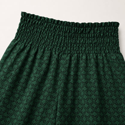 Women’s Printed Drawstring Wide Leg Trousers