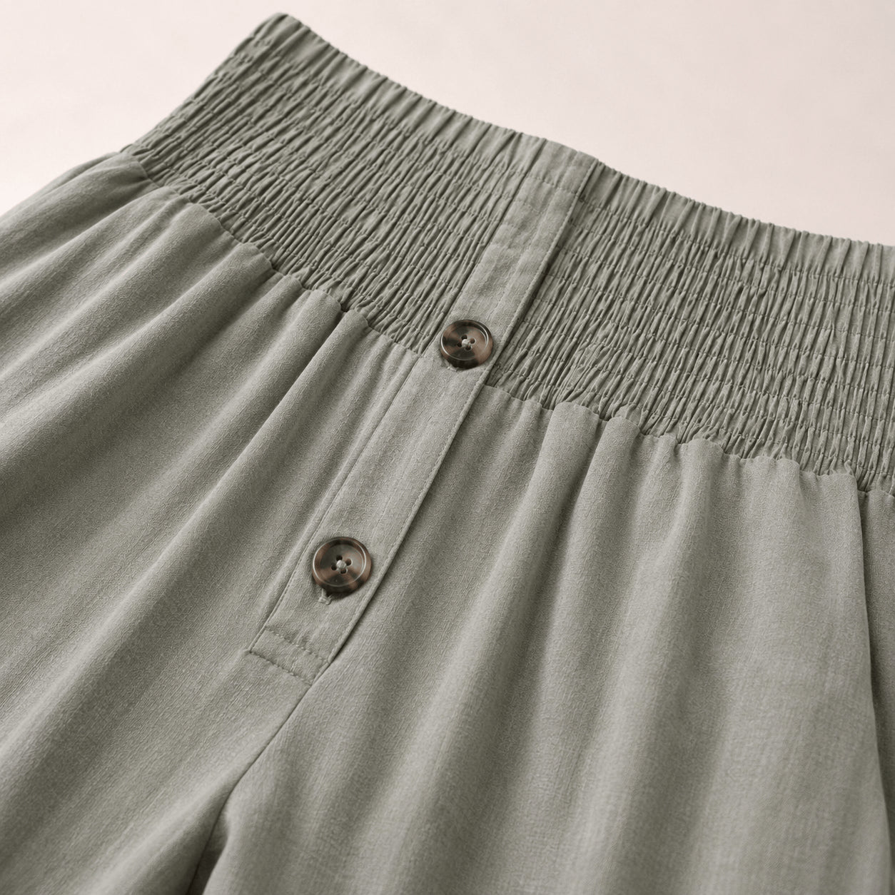 Women’s High Waist Button Detail Wide Leg Trousers