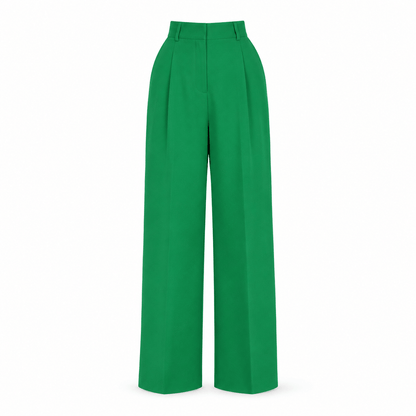 Women’s High Waisted Pleated Wide Leg Trousers