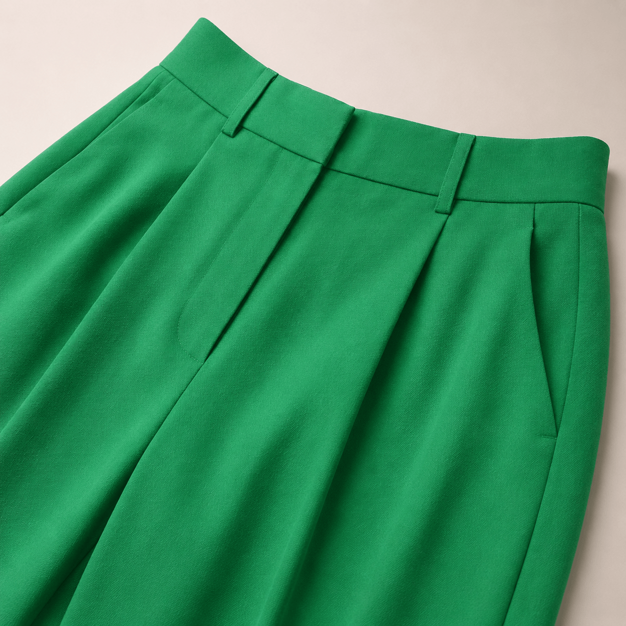 Women’s High Waisted Pleated Wide Leg Trousers
