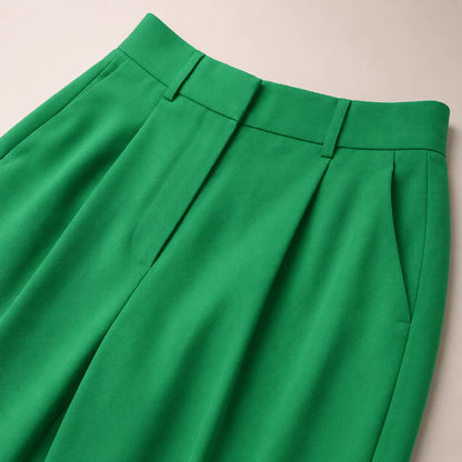 Women’s High Waisted Pleated Wide Leg Trousers