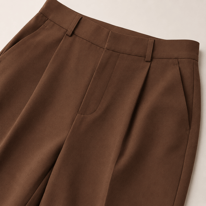 Women’s High Waisted Pleated Wide Leg Trousers