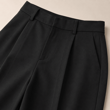 Women’s High Waisted Pleated Wide Leg Trousers