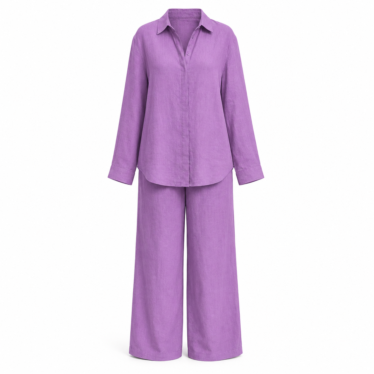 Women’s Button-Down Shirt & Wide Leg Trousers Co-Ord Set