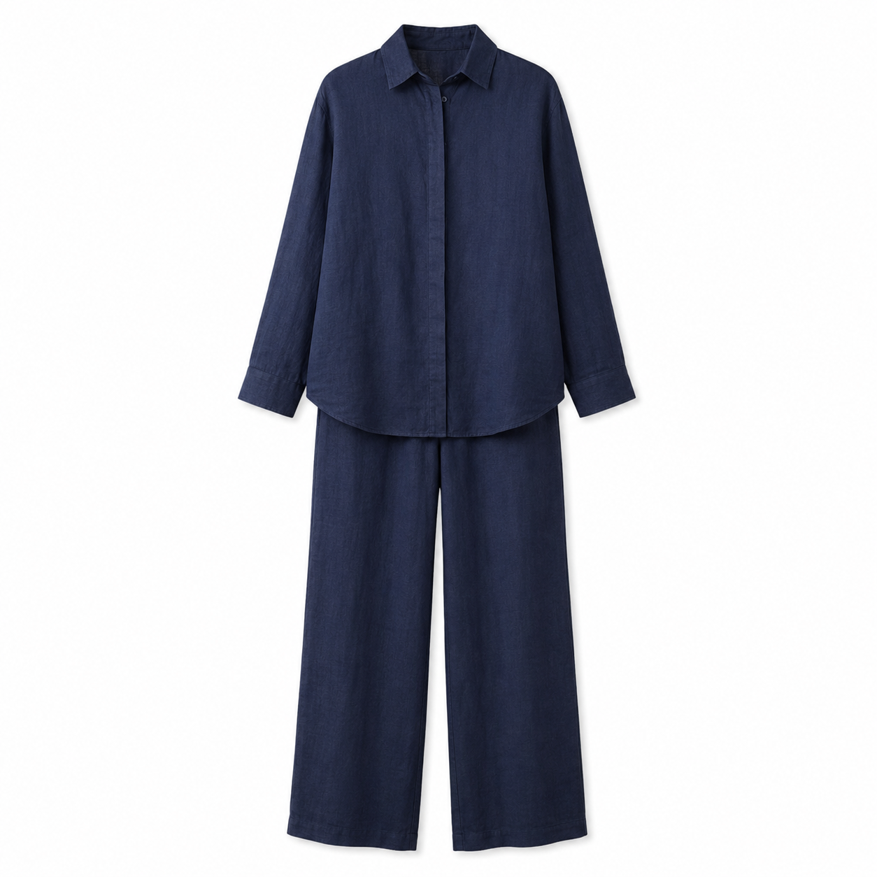 Women’s Button-Down Shirt & Wide Leg Trousers Co-Ord Set