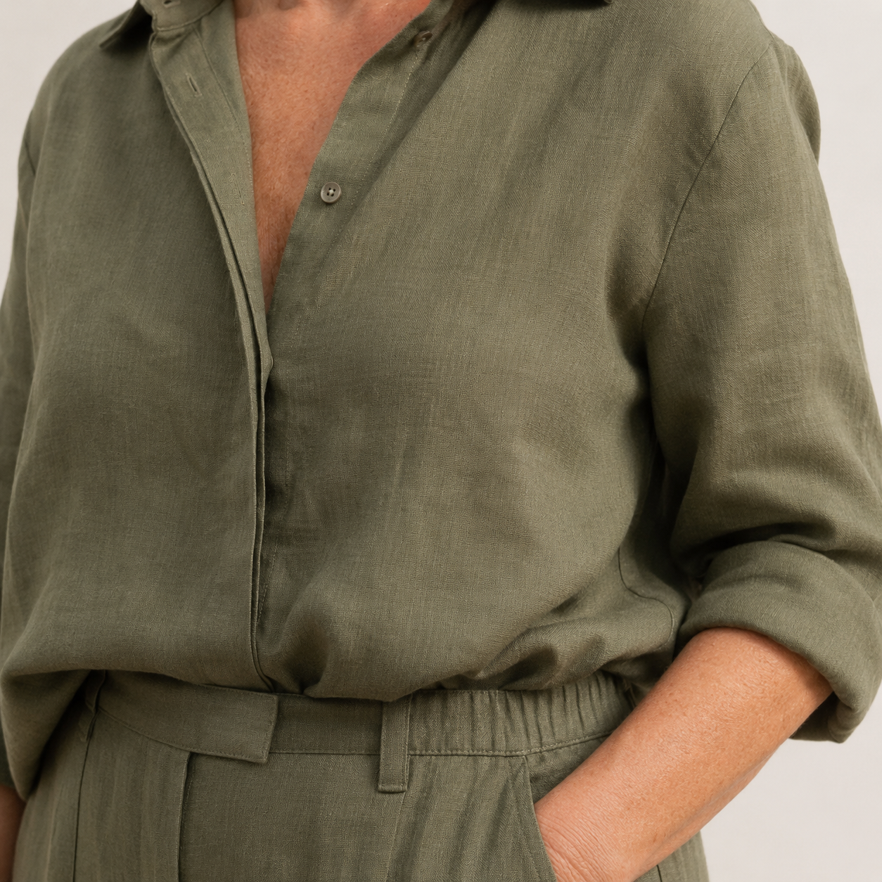 Women’s Button-Down Shirt & Wide Leg Trousers Co-Ord Set
