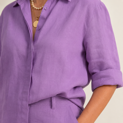 Women’s Button-Down Shirt & Wide Leg Trousers Co-Ord Set