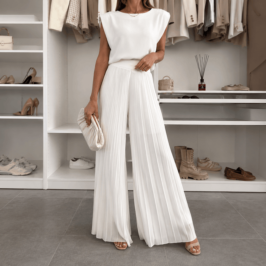 Women’s Sleeveless Top & Wide Leg Trousers Co-Ord Set