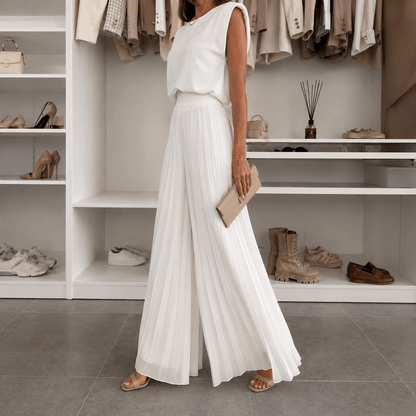 Women’s Sleeveless Top & Wide Leg Trousers Co-Ord Set