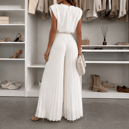 Women’s Sleeveless Top & Wide Leg Trousers Co-Ord Set
