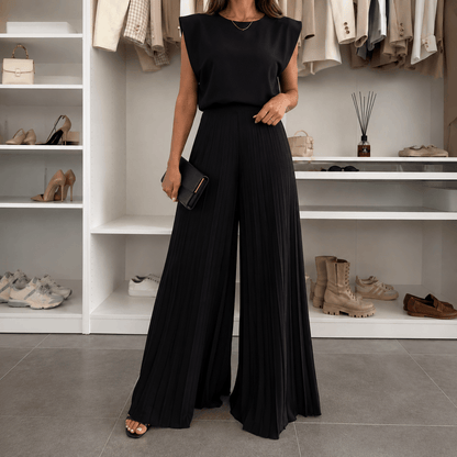 Women’s Sleeveless Top & Wide Leg Trousers Co-Ord Set