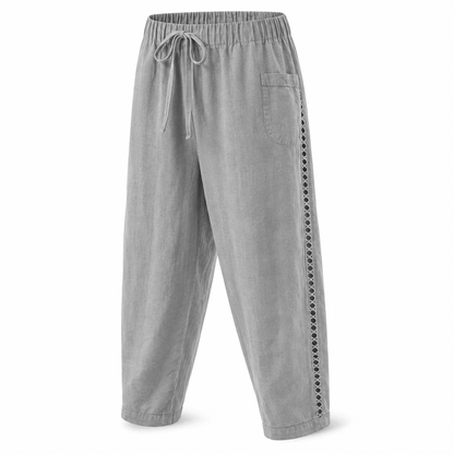 Women’s High Waist Tapered Side Stripe Trousers