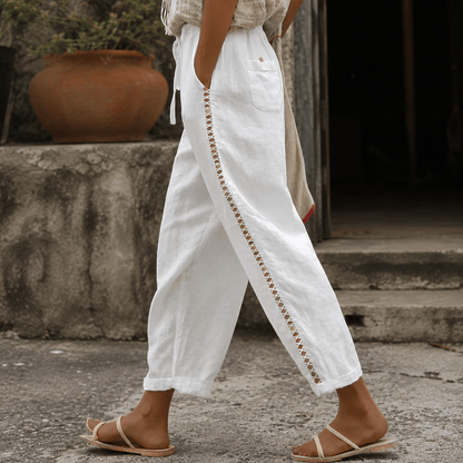 Women’s High Waist Tapered Side Stripe Trousers