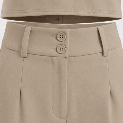 Women’s Boat Neck Crop Top & Wide Leg Trousers Co-Ord Set