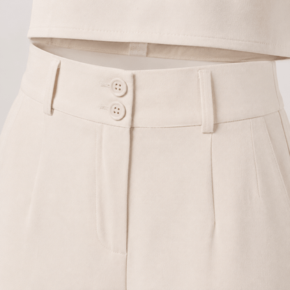 Women’s Boat Neck Crop Top & Wide Leg Trousers Co-Ord Set
