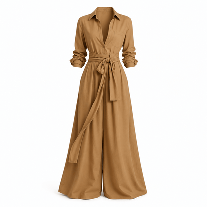 Women’s Two Piece Shirt & Wide Leg Trousers Set
