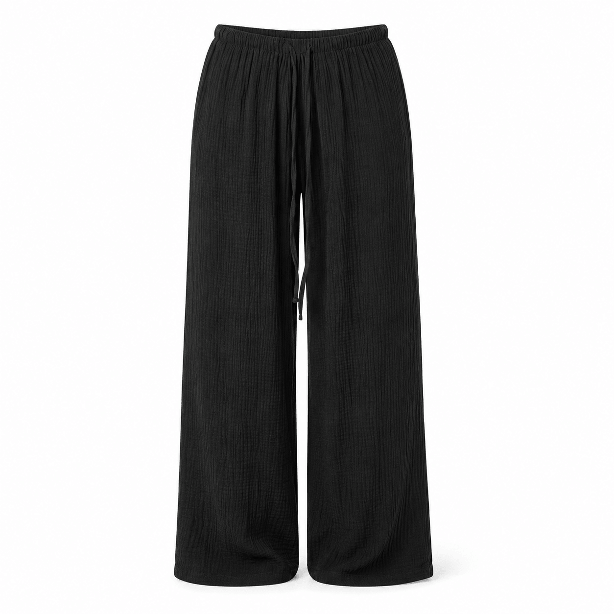 Women’s Drawstring Elastic Waist Wide Leg Trousers