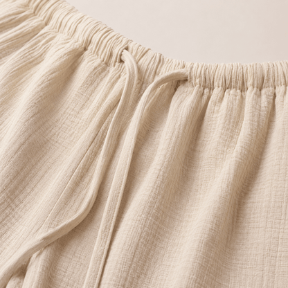 Women’s Drawstring Elastic Waist Wide Leg Trousers