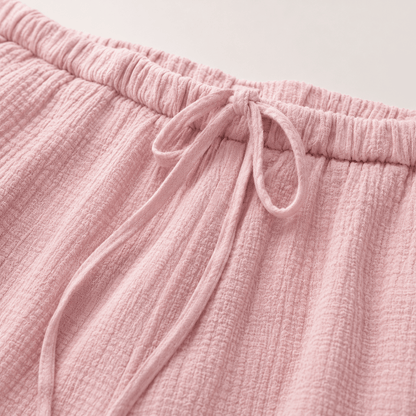 Women’s Drawstring Elastic Waist Wide Leg Trousers
