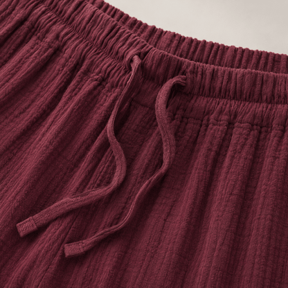 Women’s Drawstring Elastic Waist Wide Leg Trousers